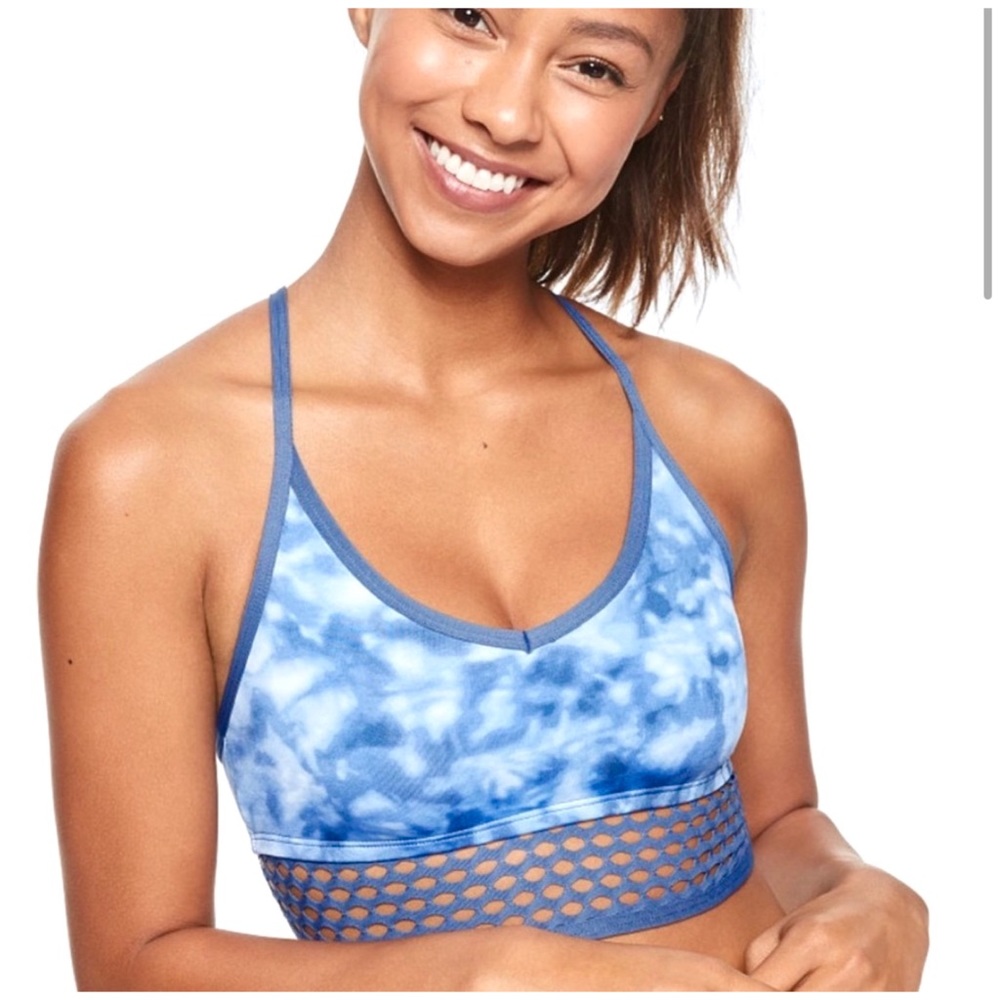 NWT Pink Victoria’s Secret Blue Tie-Dye Sports Bra